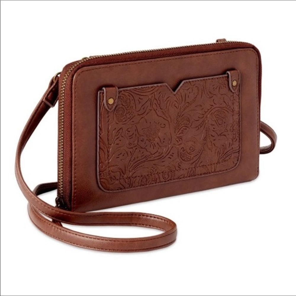Time and Tru Brown Crossbody Bag New - Picture 8 of 8